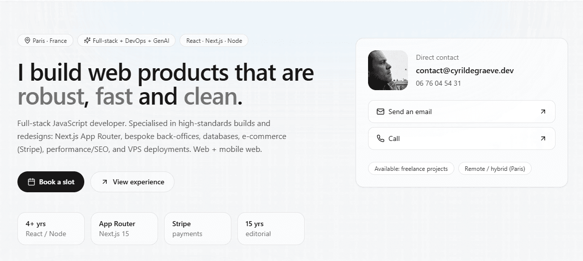 Aperçu du dossier projets